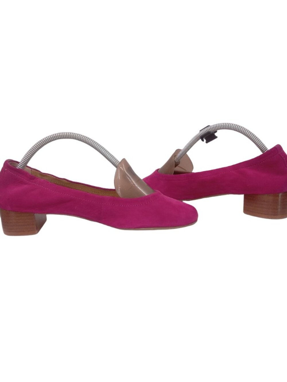 Anthropologie Jasper Jeera Womens Pink Pumps Shoes Size 6 Gilen Suede Chunky Br - Picture 9 of 13
